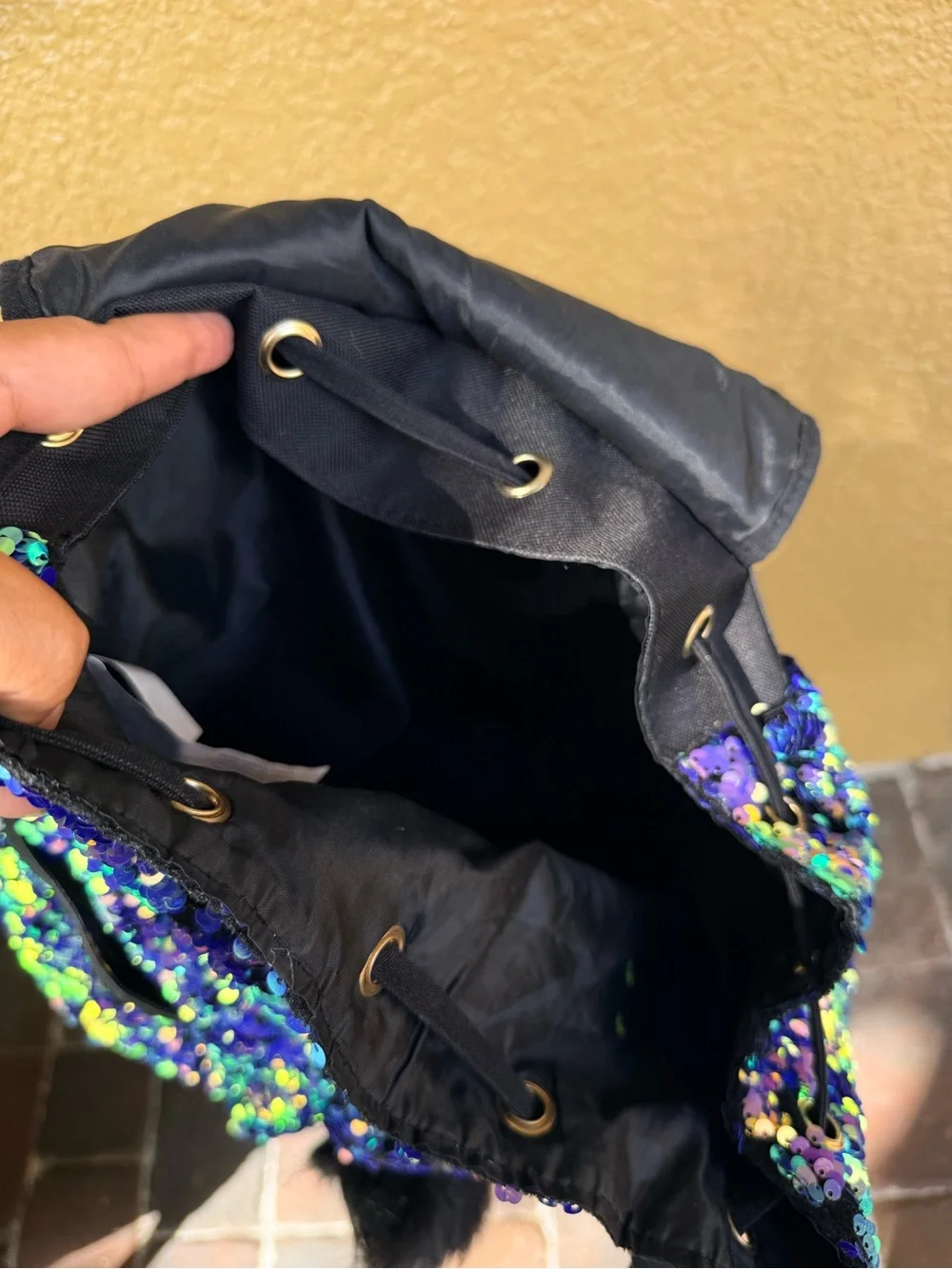 Justice Iridescent Sequin Backpack in Blue and Multicolor
